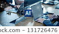 實施AI業務利用和DX實施的企業團隊會議 131726476