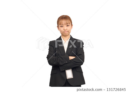 穿著西裝的憤怒女人 131726845