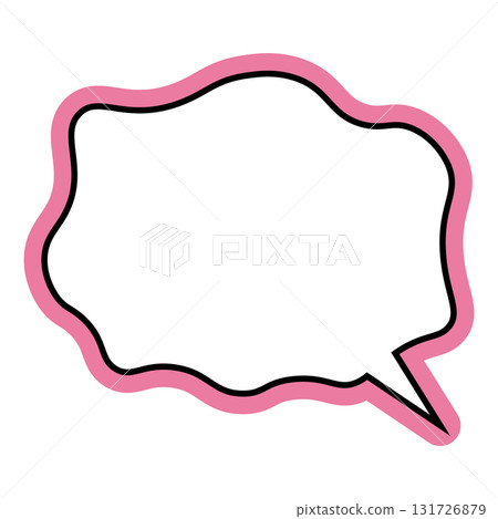Simple speech bubble illustration on white background 131726879