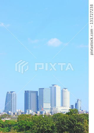 A view of the skyscrapers around Nagoya Station from the Shonai River riverbed in Nagoya City, Aichi Prefecture A view of the skyscrapers around Nagoya Station from the Shonai River riverbed in Nagoya City, Aichi Prefecture 131727238