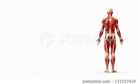 Full Human Musculoskeletal System with Muscle Overlay 131727434