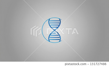 Minimalist DNA Helix Circular Emblem for UI 131727486