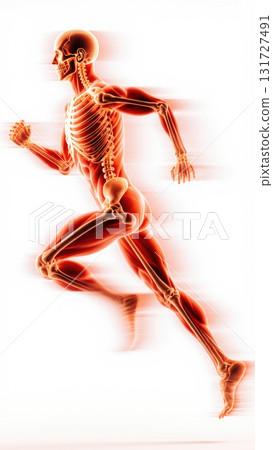 Running Leg Motion with Muscle Activation Gradient 131727491
