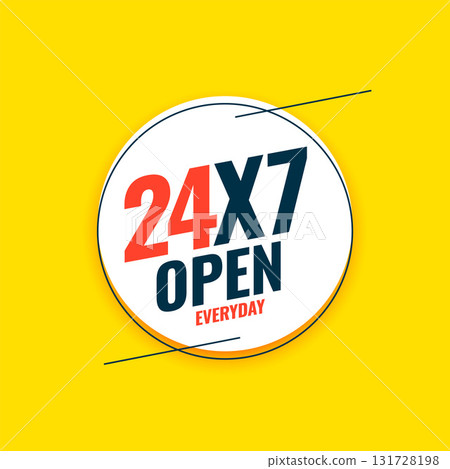 24 hours and 7 days everyday open service background 24 hours and 7 days everyday open service background 131728198