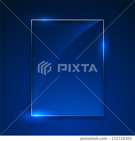 shiny and clear glass frame background for perfect texture 131728305