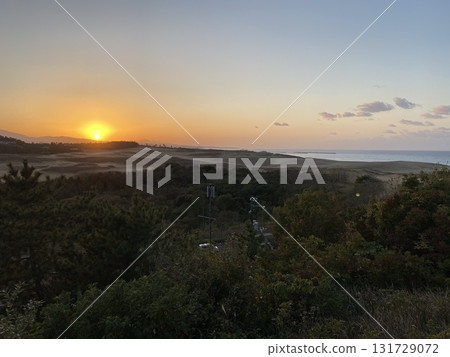 Sunset over the mountains 131729072