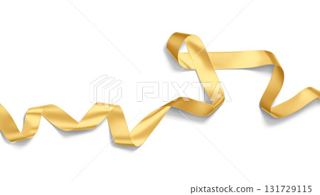 Blank gold satin ribbon mockup, top view Blank gold satin ribbon mockup, top view 131729115