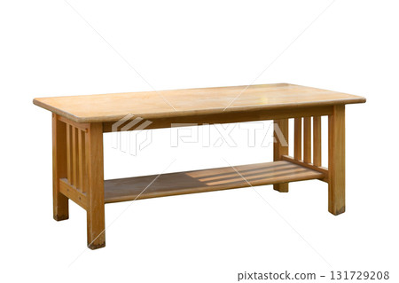 Wooden table isolated on white background Wooden table isolated on white background 131729208