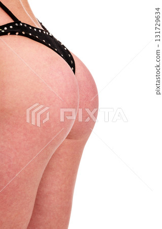 Beautiful woman's buttocks isolated on white background Beautiful woman's buttocks isolated on white background 131729634