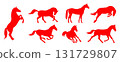 Red Horse Silhouettes 131729807