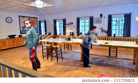 Gierloz, Poland. 24 August 2025.Wolf's Lair, first Eastern Front military headquarters of Hitler.Reconstruction of the July 20th 1944 the site of the assassination attempt on Hitler Operation Valkyrie 131729823