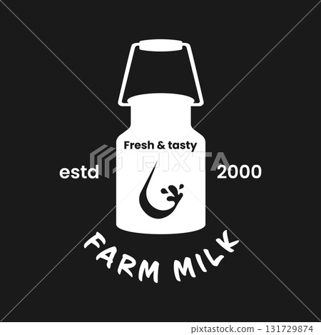 This logo highlights farm milk as fresh and tasty. It emphasizes sustainability and organic practices. Established in 2000, it appeals to eco-conscious consumers seeking homemade products. This logo highlights farm milk as fresh and tasty. It emphasizes sustainability and organic practices. Established in 2000, it appeals to eco-conscious consumers seeking homemade products. 131729874