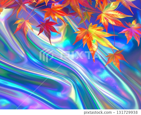 Fantasy background of maple leaves 131729938
