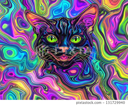 Psychedelic Cat Psychedelic Cat 131729940