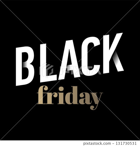 Black Friday sale banner template design. Vector illustration. 131730531