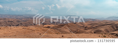 Dry mountain landscape under blue sky Dry mountain landscape under blue sky 131730595