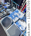 Variety of Metal Shower Heads Displayed at Market 131730709