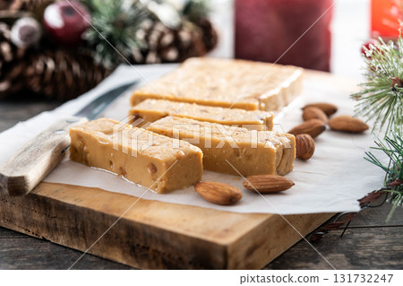 Christmas soft almond nougat bar Christmas soft almond nougat bar 131732247