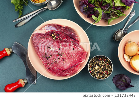 Raw fresh red meat beef. Raw fresh red meat beef. 131732442