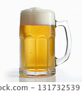 A glass of beer with foam on top 131732539