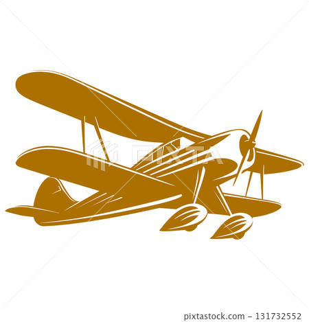 Black Vintage Barnstorming Plane Clipart High Detail Side Angle View Transparent Background 131732552