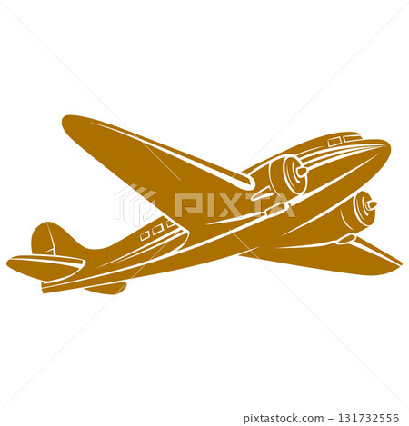Vintage Retro Fabric Wing Courier Plane Clipart High Detail Transparent Logo Design 131732556