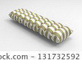 Striped inflatable pillow mattress with segmented pattern on white background 131732592