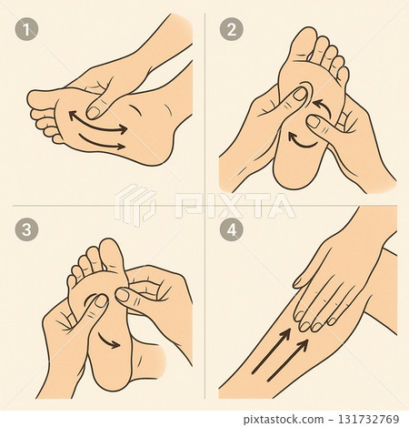 Foot care guide massage techniques for relaxation 131732769