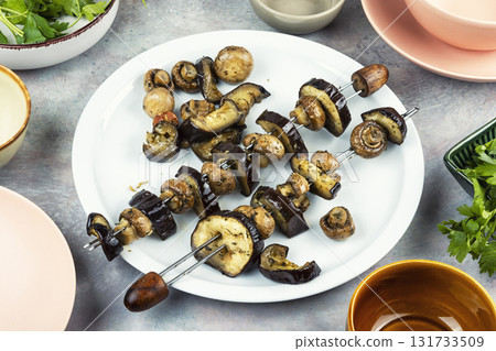 BBQ Vegetable Skewers. 131733509