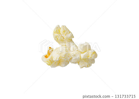 macro popcorn on isolated and white background macro popcorn on isolated and white background 131733715