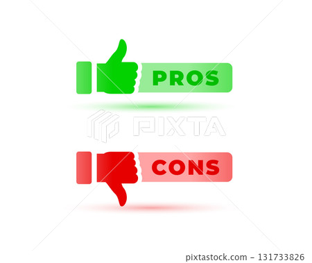 pros and cons icon in modern style 131733826