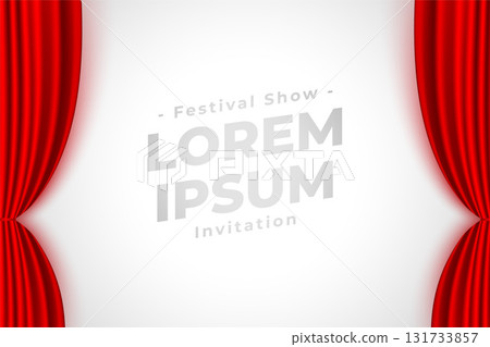 decorative open stage curtain banner with text space decorative open stage curtain banner with text space 131733857