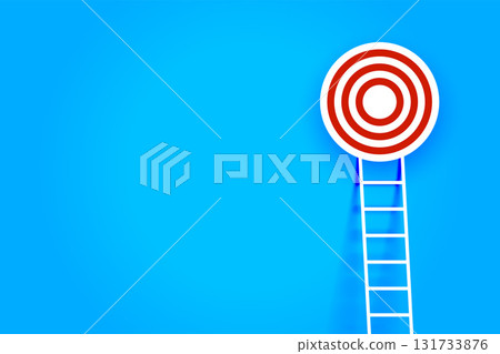 career ladder concept background with business goal target 131733876