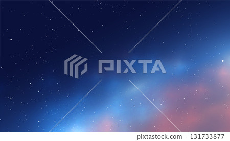 beautiful starry night space banner for outdoor fun and relax 131733877