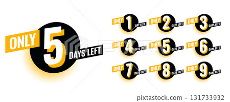 number of day left to go promo template for business or website 131733932