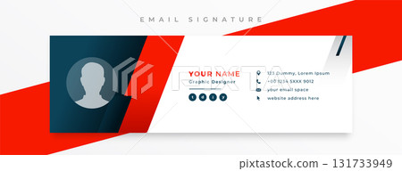 stylish mail footer template design with digital profile stylish mail footer template design with digital profile 131733949