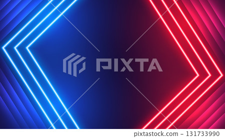 trendy red and blue electric laser beam blank background design 131733990