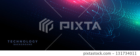 particle style digital network wallpaper for AI innovation or research 131734011