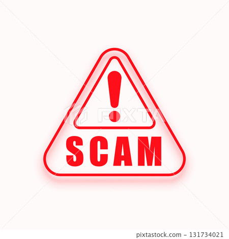 stay alert and safe with fraud caution sign background design stay alert and safe with fraud caution sign background design 131734021