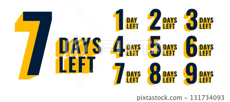 limited days left countdown sign template for business promo 131734093