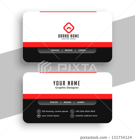 modern corporate visiting card template in black and white modern corporate visiting card template in black and white 131734124