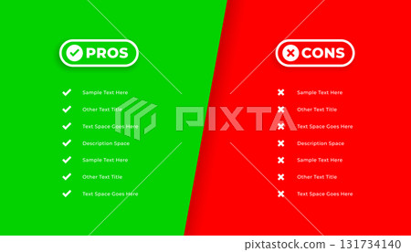 modern pros and cons comparison list design modern pros and cons comparison list design 131734140