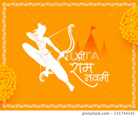 shri ram navami diwas celebration background design 131734142