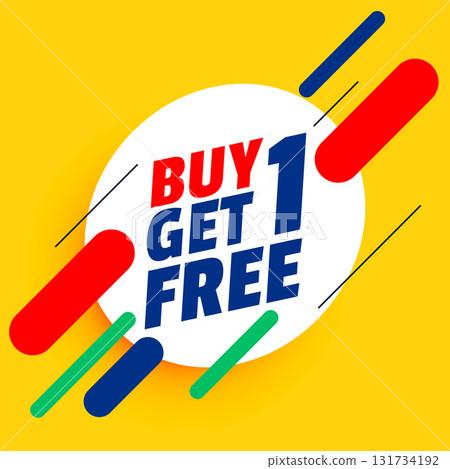 stylish buy one get one free yellow template purchase and save 131734192