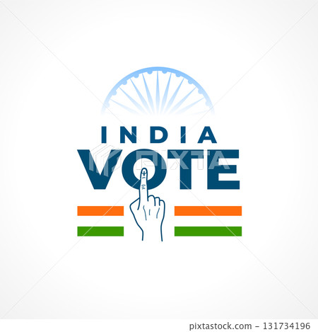 india voters hand finger background with ashoka chakra design 131734196