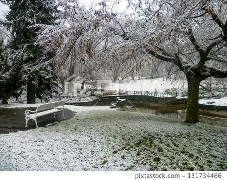 Winter in Marianske Lazne, Marienbad, the center of this famous small West Bohemian resort. Western Czech Republic Winter in Marianske Lazne, Marienbad, the center of this famous small West Bohemian resort. Western Czech Republic 131734466