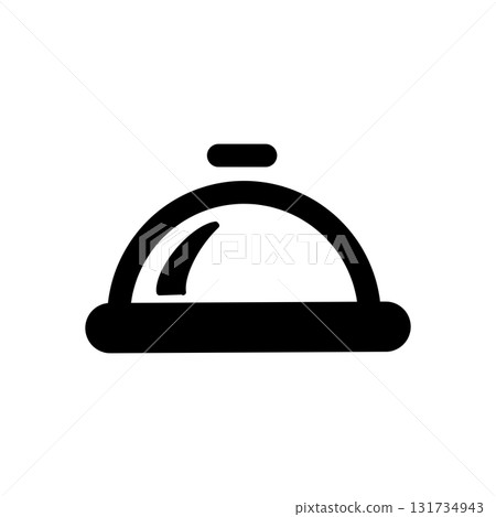 象徵飯店、招待和服務的鐘鈴圖示插圖 象徵飯店、招待和服務的鐘鈴圖示插圖 131734943