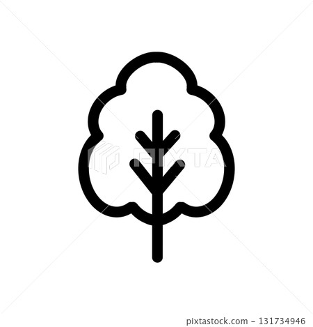 簡單的樹形圖標插圖,帶有自然、環境和生態友好的圖像 簡單的樹形圖標插圖,帶有自然、環境和生態友好的圖像 131734946