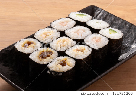 Norimaki (dried gourd, tuna mayonnaise, tuna, cucumber) Norimaki (dried gourd, tuna mayonnaise, tuna, cucumber) 131735206