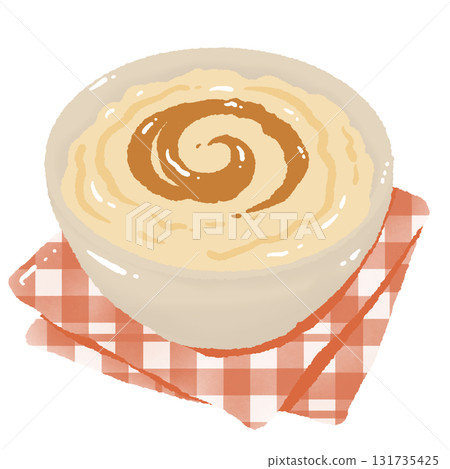 Mashed Potatoes Illustration with Gravy Swirl Cozy Comfort Food Hand Drawn Autumn Thanksgiving Dinner Dish Art Mashed Potatoes Illustration with Gravy Swirl Cozy Comfort Food Hand Drawn Autumn Thanksgiving Dinner Dish Art 131735425